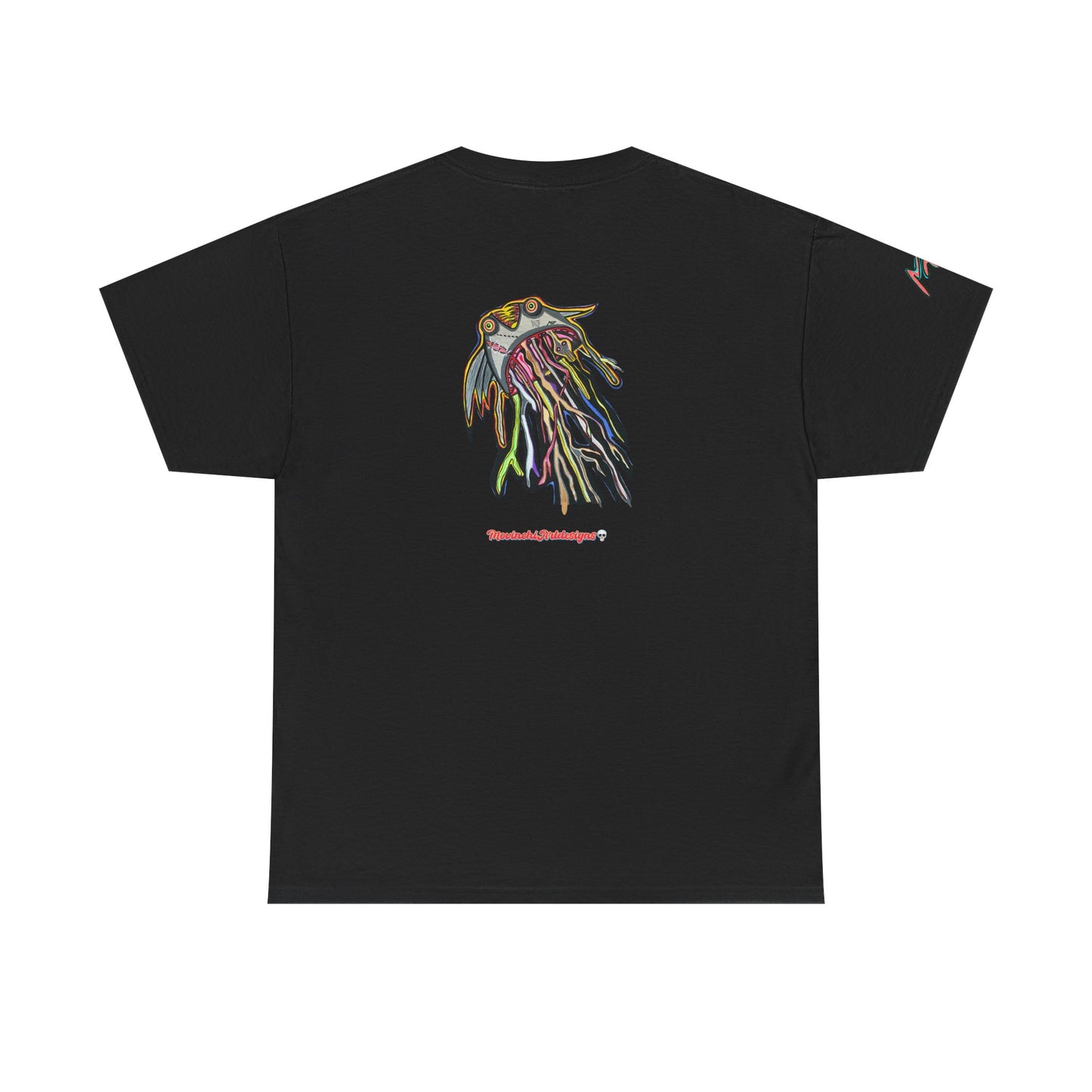 Graphic Tee — Colorful CRAZY TUNA  Illustration Back Print Tee