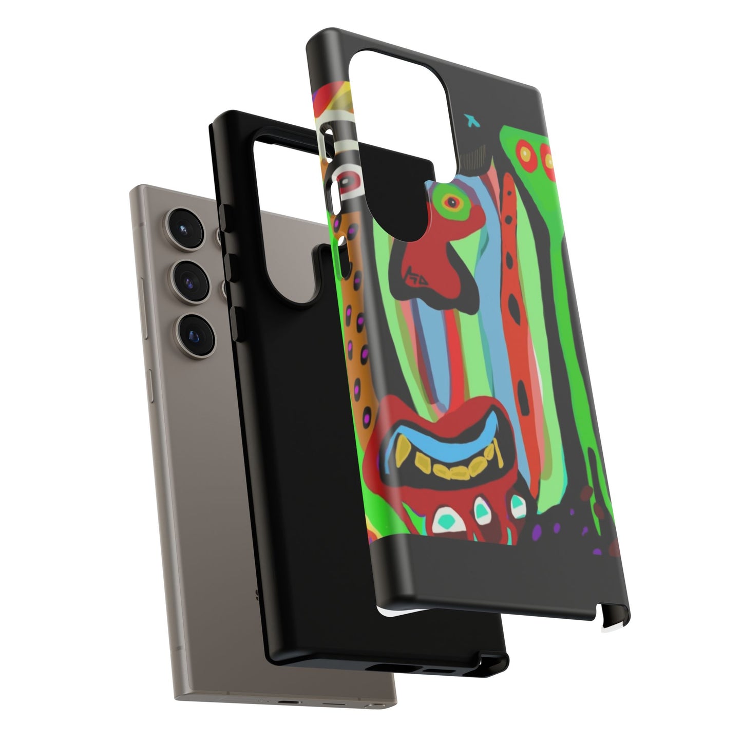 CRAZY.   Tribal Face Phone Case — Colorful Modern Art iPhone Cover