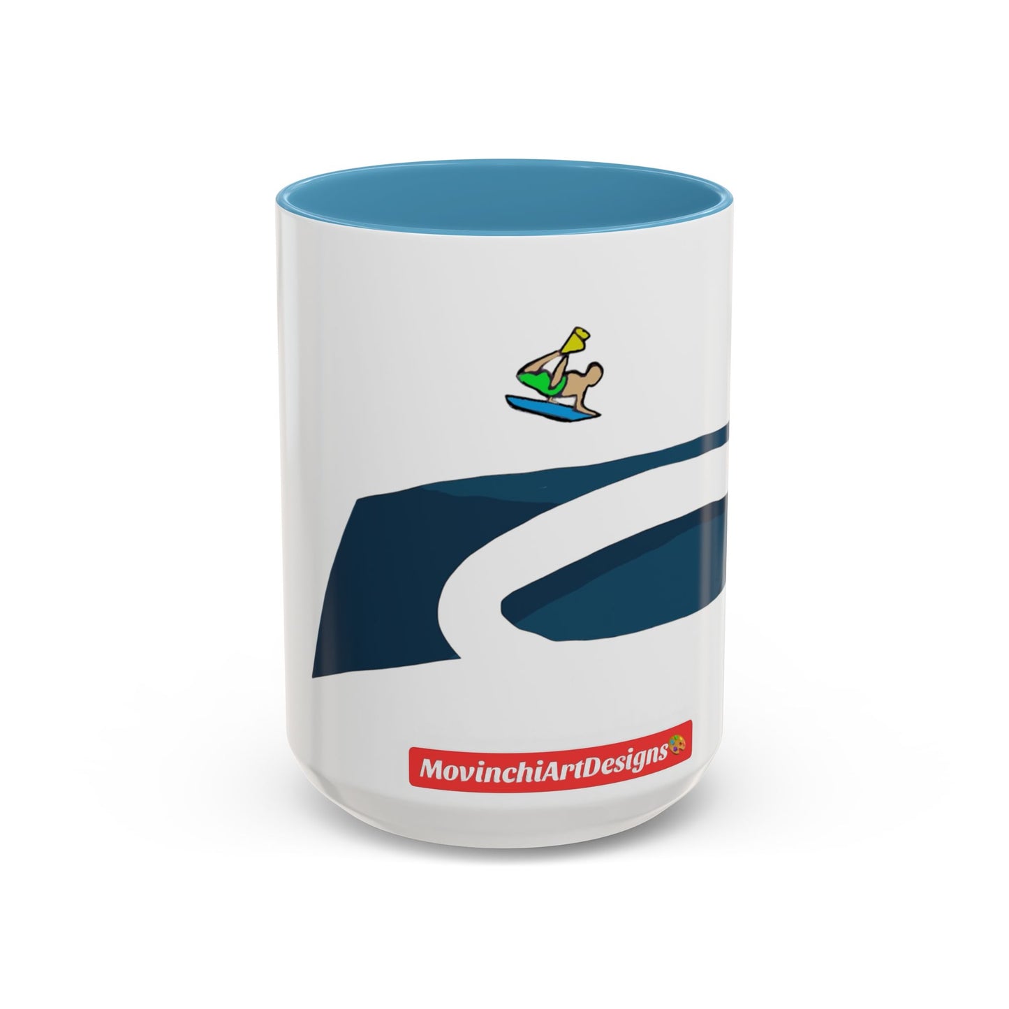 AERIAL.   Wave Accent Coffee Mug — Watersports Lover Gift