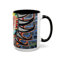 Abstract Street-Art Eye Coffee Mug — Colorful Graffiti Accent Mug (11/15 oz)