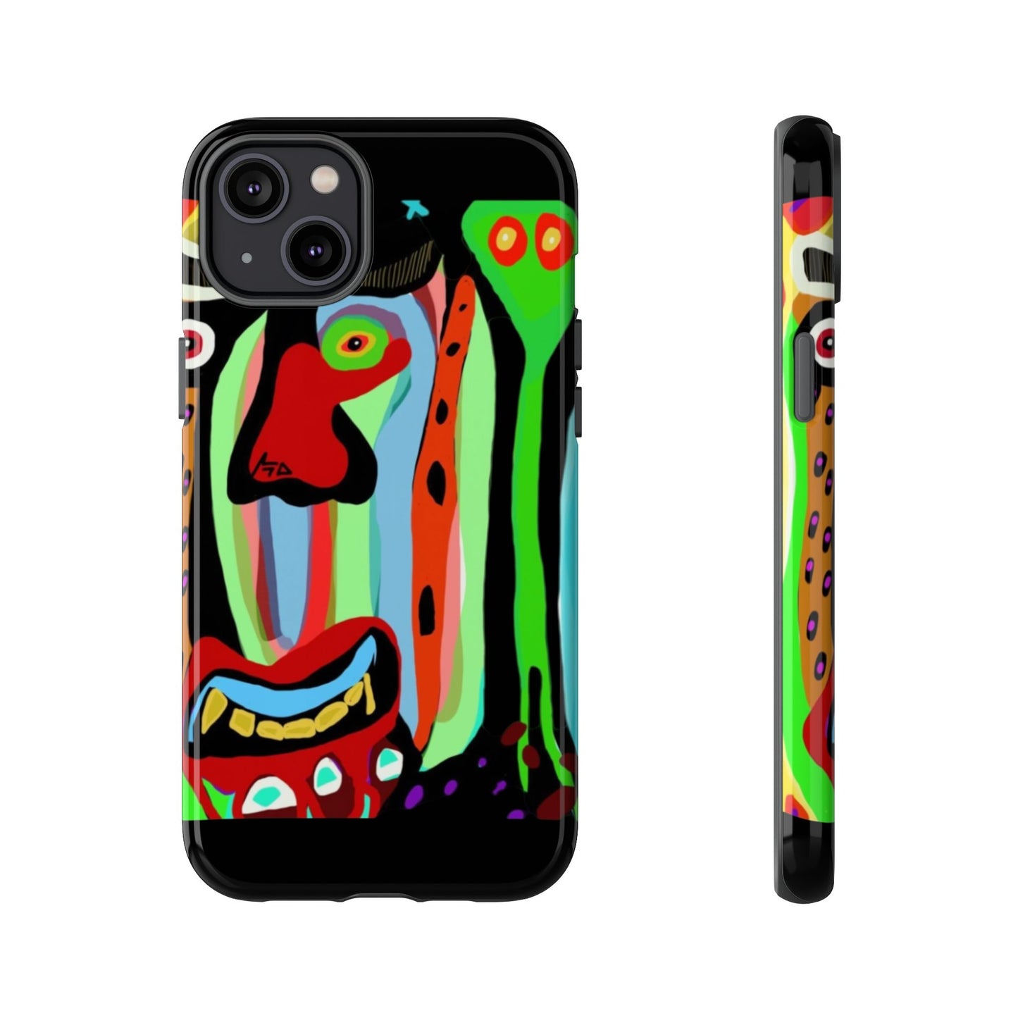 CRAZY.   Tribal Face Phone Case — Colorful Modern Art iPhone Cover