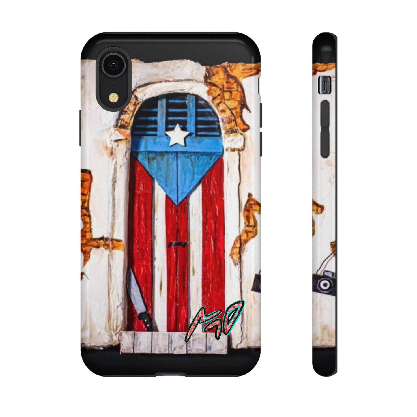 Puerto Rican Flag Phone Case - Rustic Coquí Door Design Tough Case