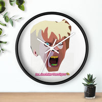 KAREN.  Screaming Face Wall Clock — Bold Pop Art Horror Home Decor