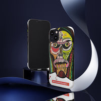 KUNTA.  Abstract Tribal Skull Phone Case — Colorful Street Art Protective Cover