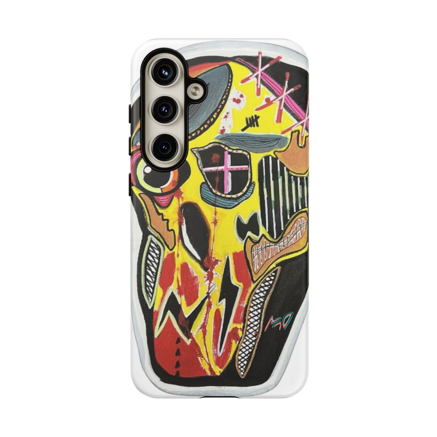 VINCENT.  Skull Riot Phone Case – Colorful Abstract Horror Art Protective Cover