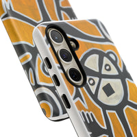 Abstract TAINO  Tribal Art Phone Case – Bold Orange Graphic Protective Cover