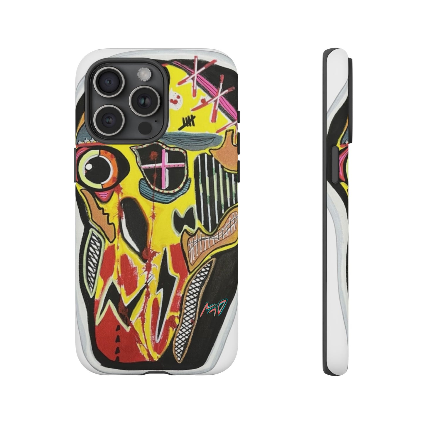 VINCENT.  Skull Riot Phone Case – Colorful Abstract Horror Art Protective Cover