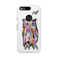 Colorful Owl Phone Case — Artistic Owl Illustration Tough Case