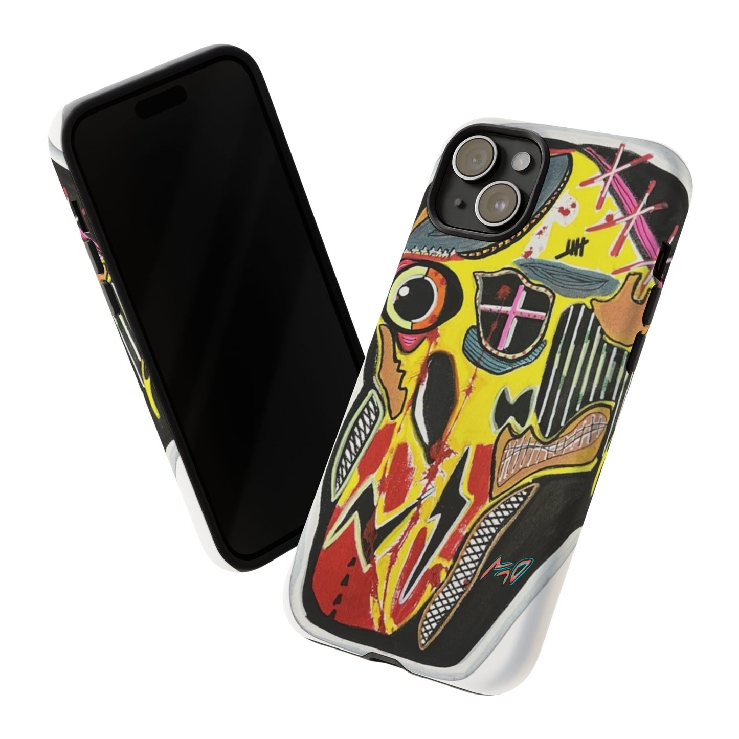 VINCENT.  Skull Riot Phone Case – Colorful Abstract Horror Art Protective Cover