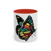 Colorful Butterfly Coffee Mug — Vibrant Monarch Art Accent Mug (11/15oz)