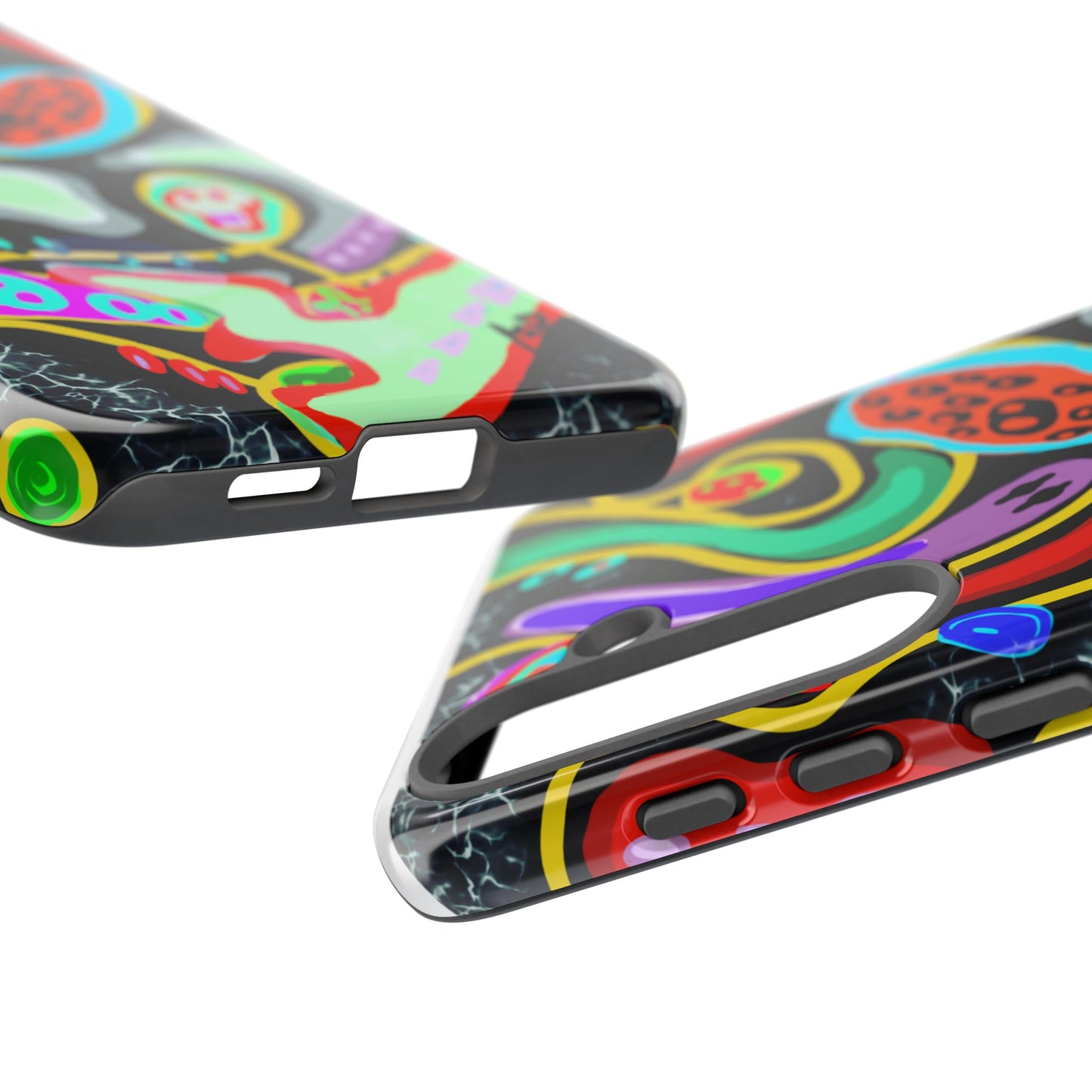 CRAZY4  Abstract Neon Skull Phone Case — Colorful Psychedelic Protective Cover