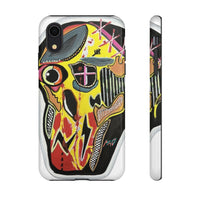 VINCENT.  Skull Riot Phone Case – Colorful Abstract Horror Art Protective Cover