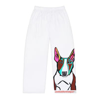 Bull Terrier Lounge Pants — Colorful Pop Art Dog Pajama Bottoms