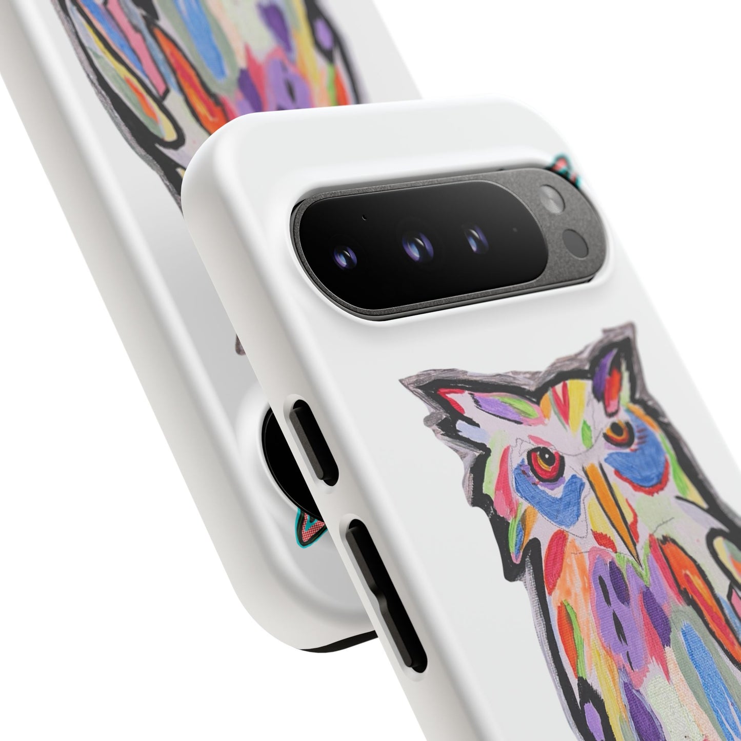 Colorful Owl Phone Case — Artistic Owl Illustration Tough Case