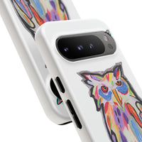 Colorful Owl Phone Case — Artistic Owl Illustration Tough Case