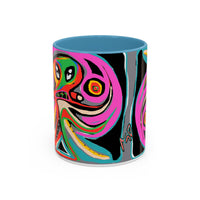 Abstract Neon octopussy Coffee Mug — Colorful Pop Art Accent Mug (11/15oz)