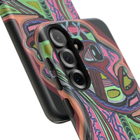 HEART ATTACK Abstract Neon Face Tough Phone Case – Vibrant Art Phone Cover