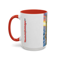 Surreal VINCENT Tribal Warrior Accent Coffee Mug — Colorful Skull Art 11/15oz