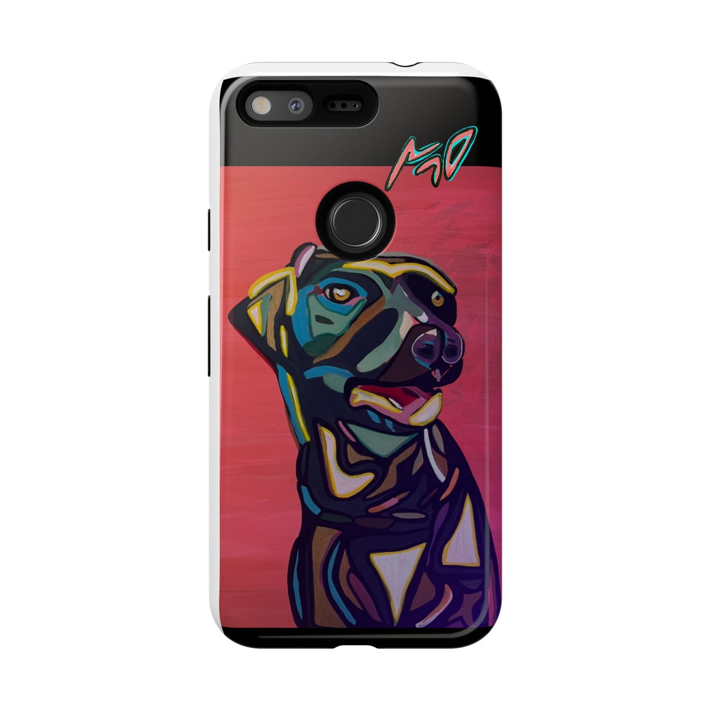 Colorful Pit LABRADOR Tough Phone Case — Vibrant Pop Art Dog Design