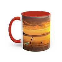 Sunset Harbor Coffee Mug — Golden Beach Sunrise Accent Mug (11/15oz)