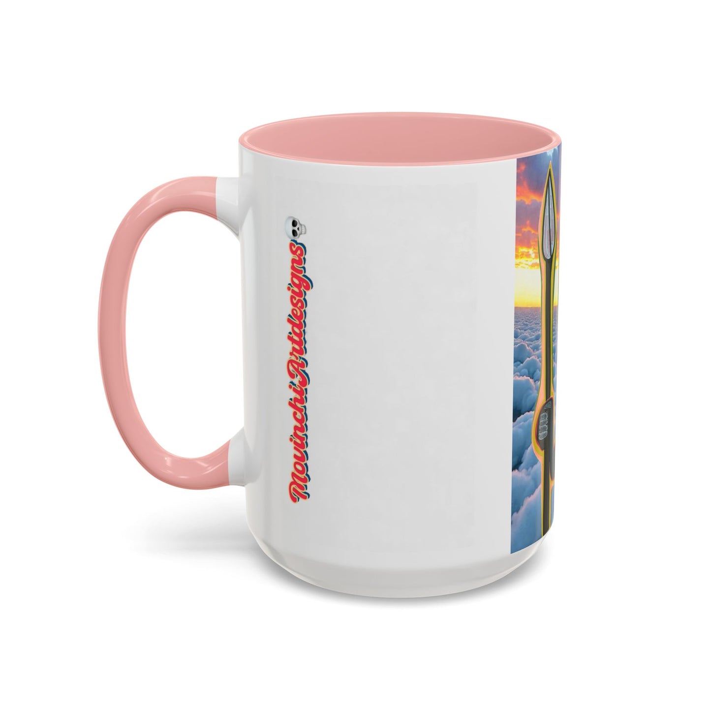Surreal VINCENT Tribal Warrior Accent Coffee Mug — Colorful Skull Art 11/15oz