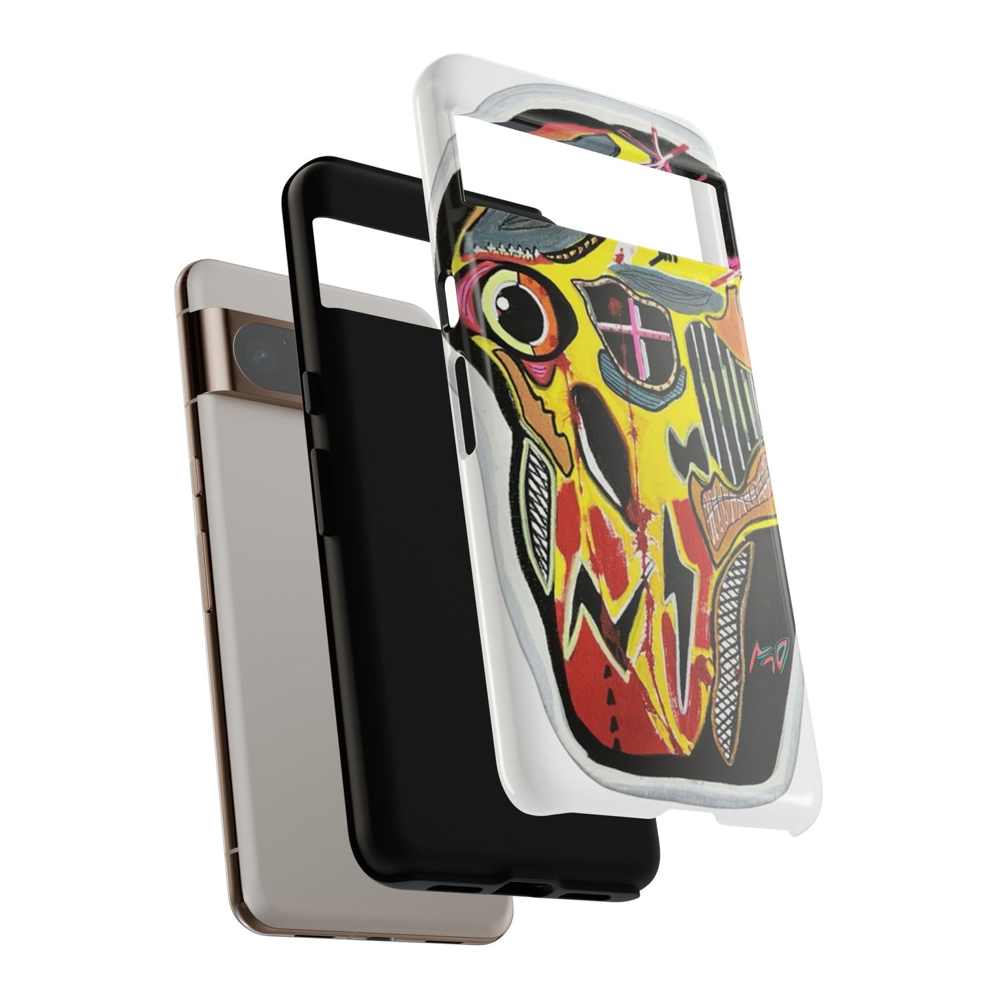 VINCENT.  Skull Riot Phone Case – Colorful Abstract Horror Art Protective Cover