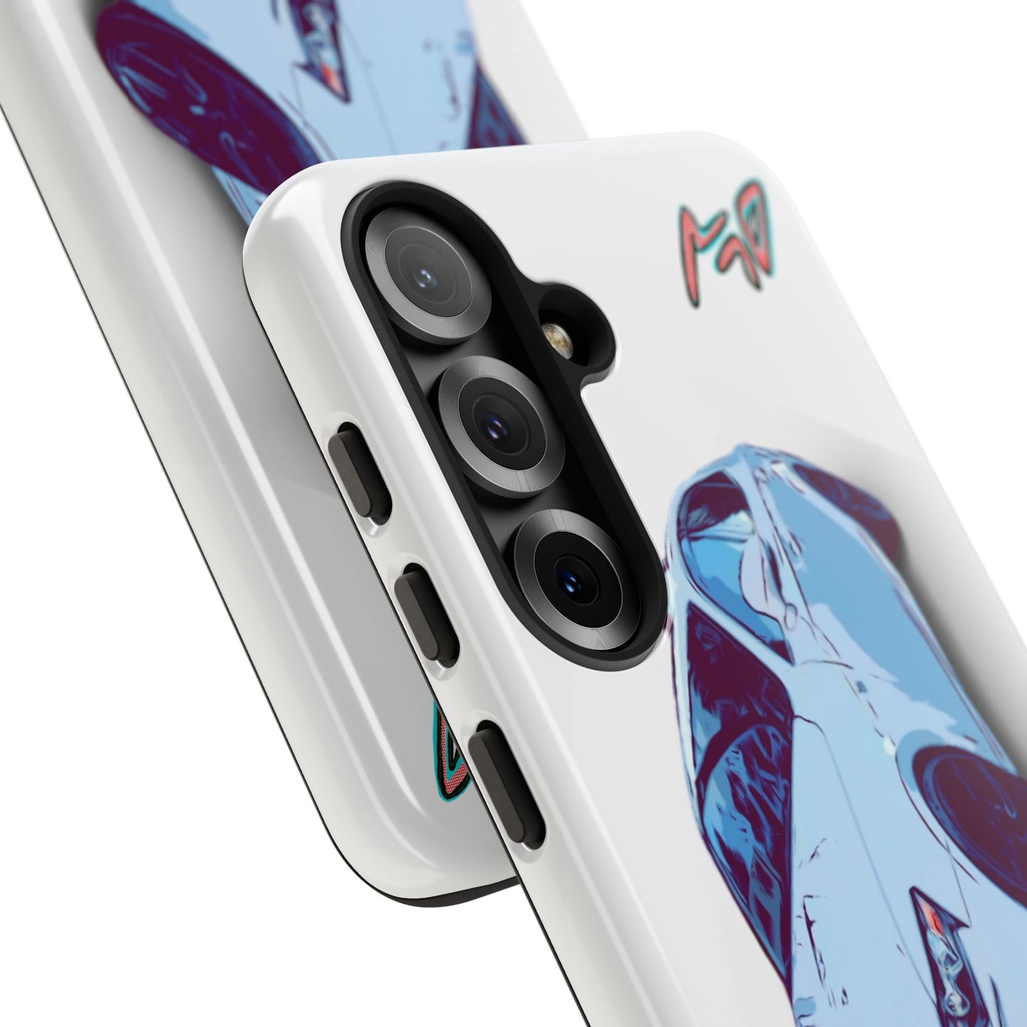 Melvin White Sports Car Phone Case - Retro Pop Art Supercar Protective Tough Case