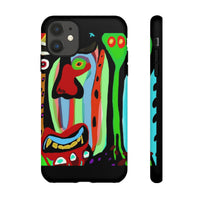 CRAZY.   Tribal Face Phone Case — Colorful Modern Art iPhone Cover