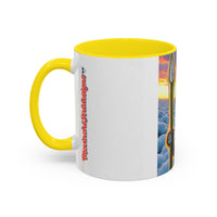 Surreal VINCENT Tribal Warrior Accent Coffee Mug — Colorful Skull Art 11/15oz