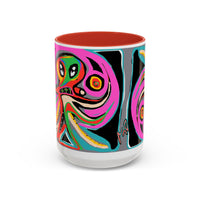 Abstract Neon octopussy Coffee Mug — Colorful Pop Art Accent Mug (11/15oz)