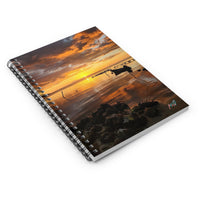 Sunset Harbor Spiral Notebook — Lined Journal for Travel, Reflection & Beach Lovers