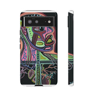HEART ATTACK Abstract Neon Face Tough Phone Case – Vibrant Art Phone Cover