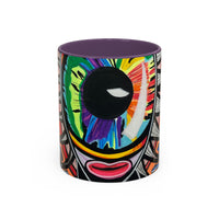 Abstract Street-Art Eye Coffee Mug — Colorful Graffiti Accent Mug (11/15 oz)