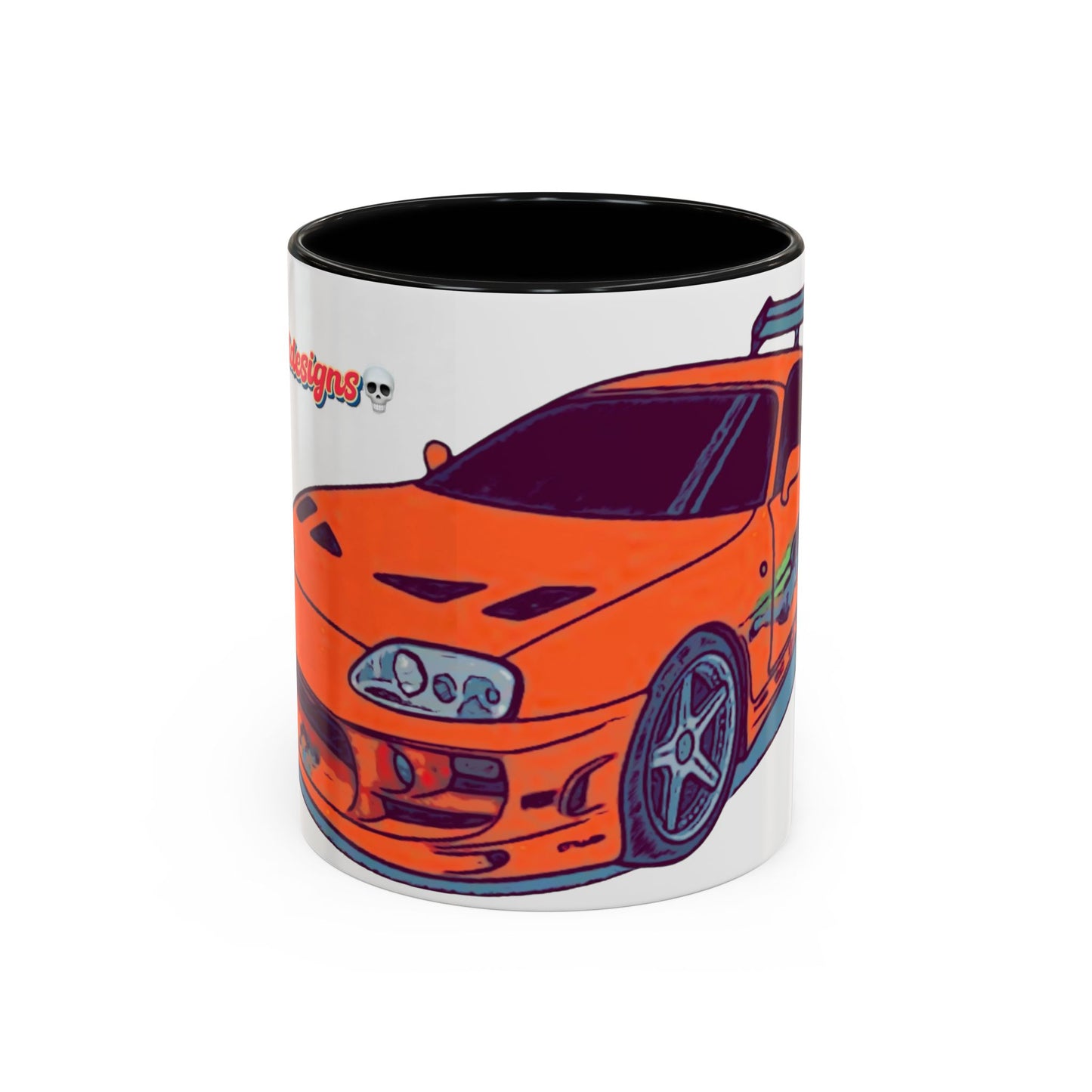 Racing Supra Accent Coffee Mug (11/15oz) — Orange Drift Car Design