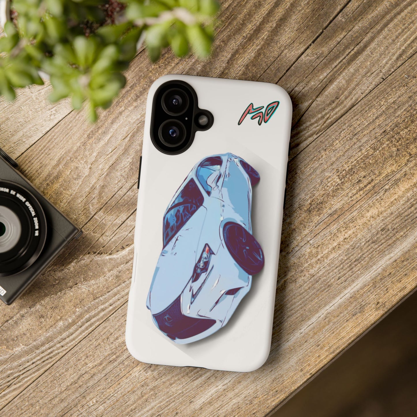 Melvin White Sports Car Phone Case - Retro Pop Art Supercar Protective Tough Case