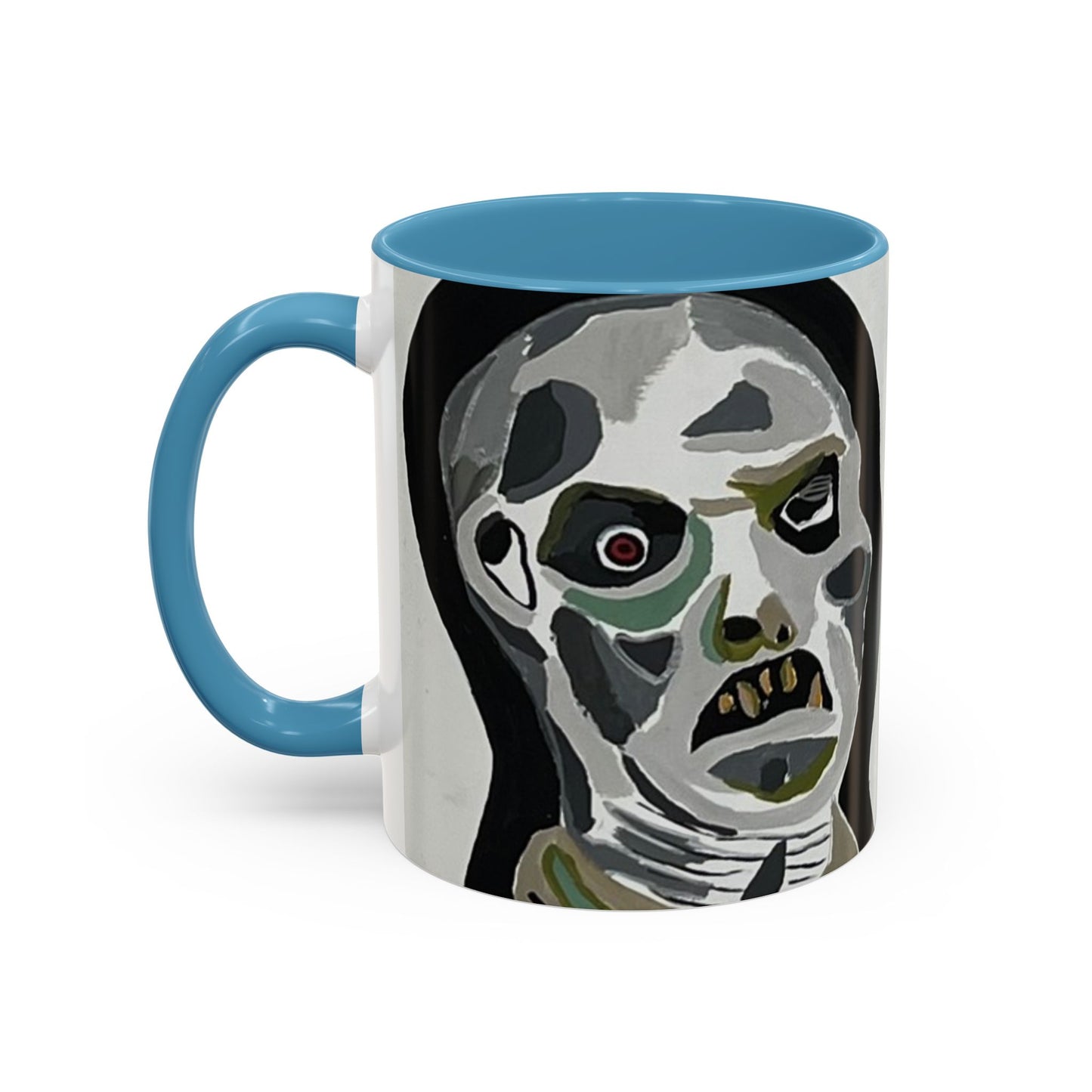 3 amigos2.0 Zombie Skull Coffee Mug — Spooky Horror Accent Mug (11/15 oz)