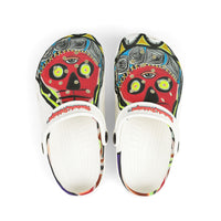 Kids' Foam Clogs with Colorful KING GRAY  Face Print