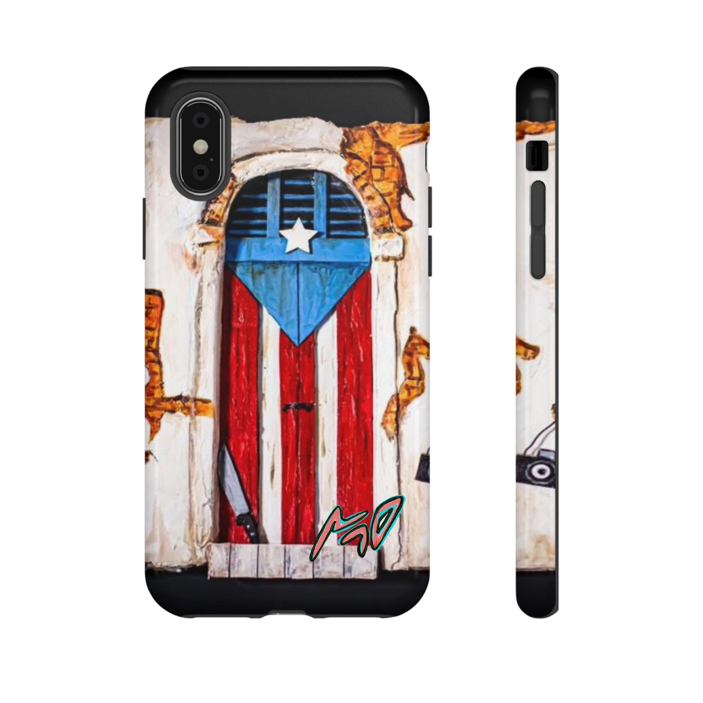 Puerto Rican Flag Phone Case - Rustic Coquí Door Design Tough Case