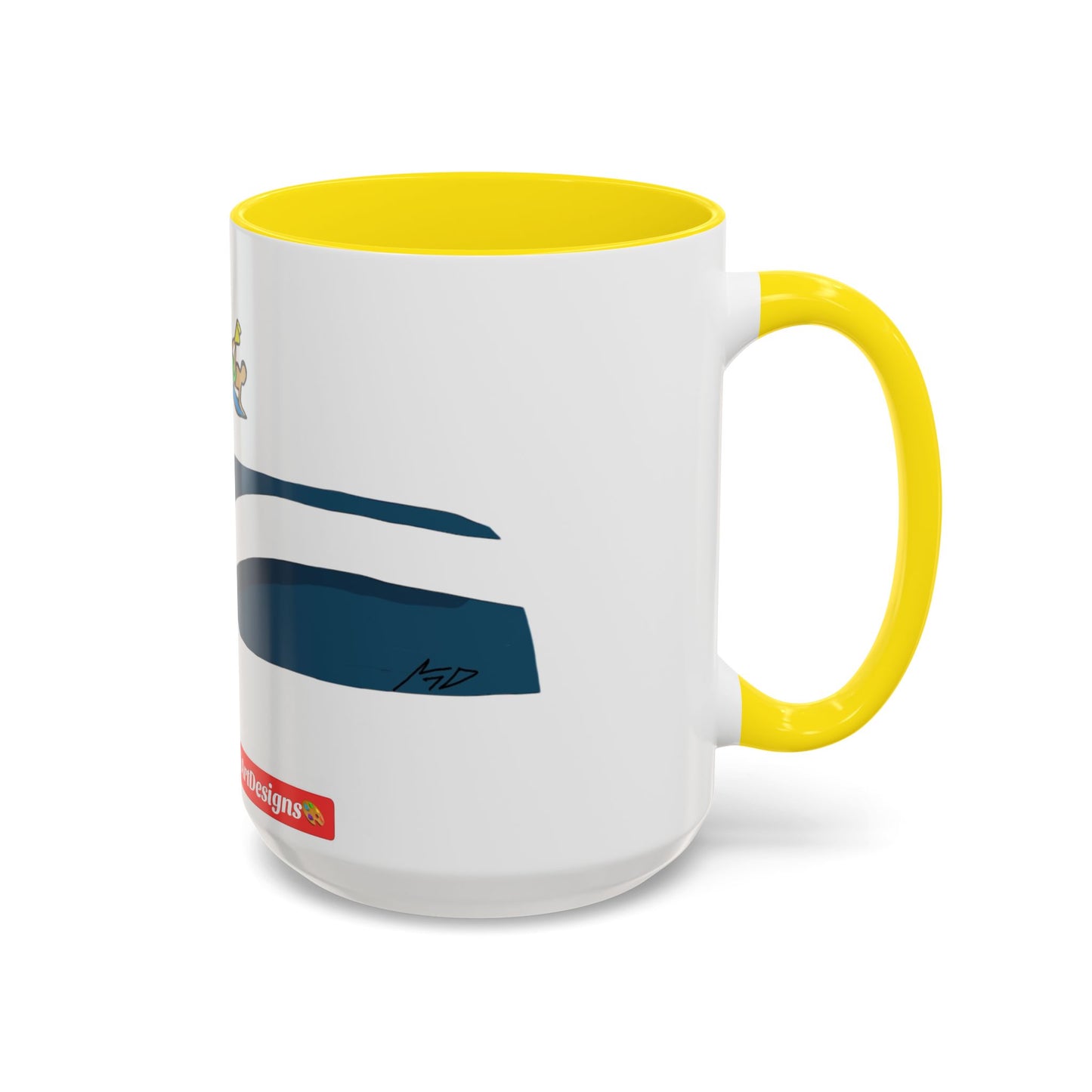 AERIAL.   Wave Accent Coffee Mug — Watersports Lover Gift