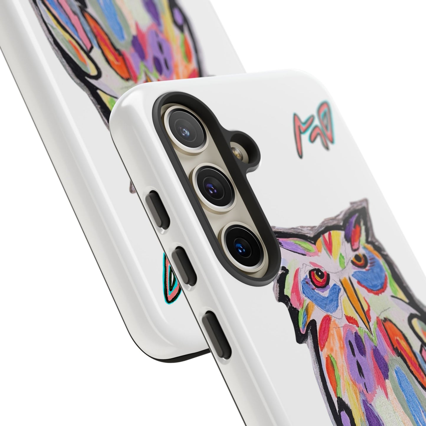 Colorful Owl Phone Case — Artistic Owl Illustration Tough Case