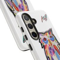 Colorful Owl Phone Case — Artistic Owl Illustration Tough Case