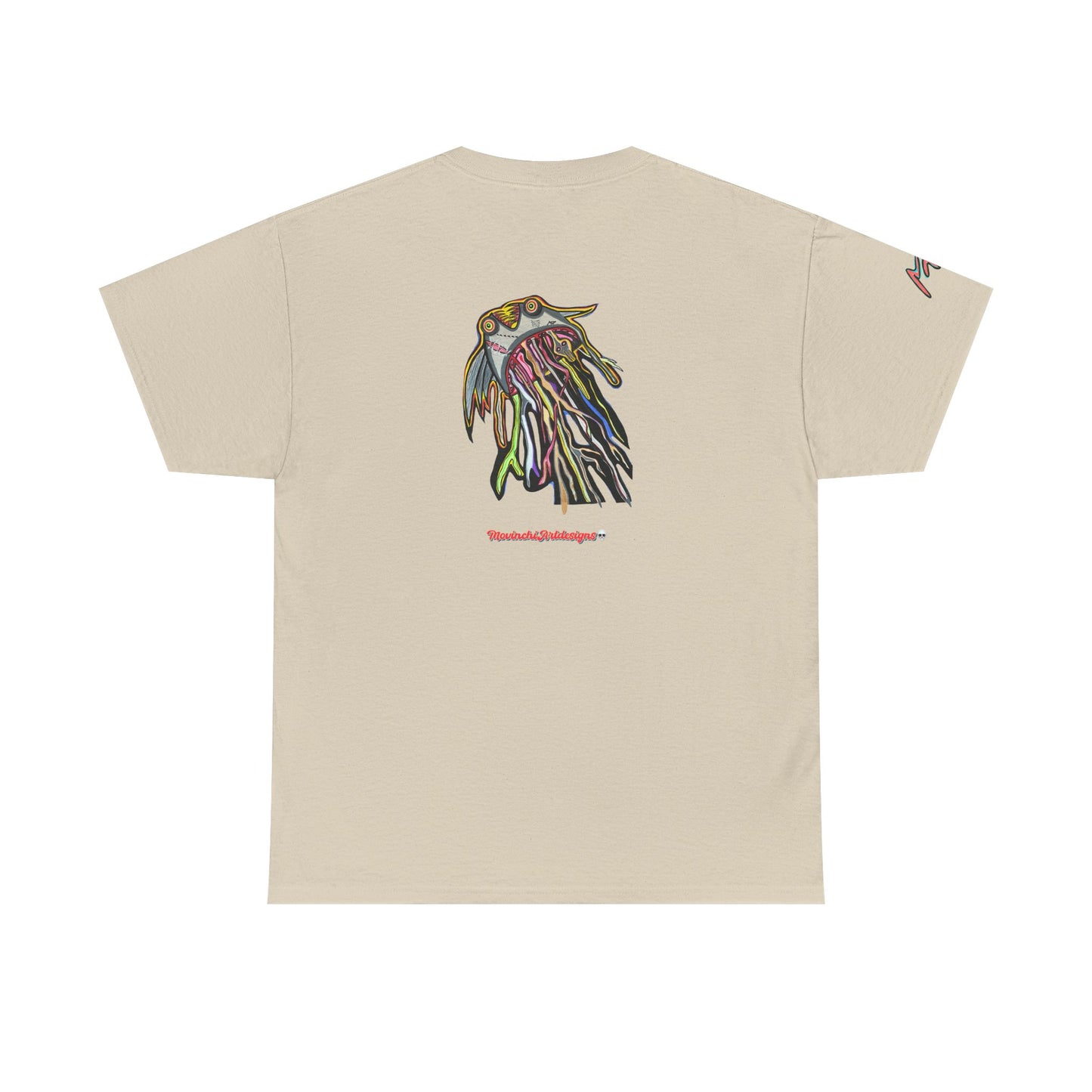 Graphic Tee — Colorful CRAZY TUNA  Illustration Back Print Tee