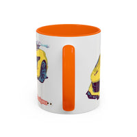 ZR1 Lover Coffee Mug — Yellow Sports Car & Boston Terrier Accent Mug (11/15 oz)