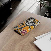 Abstract TAINO  Tribal Art Phone Case – Bold Orange Graphic Protective Cover