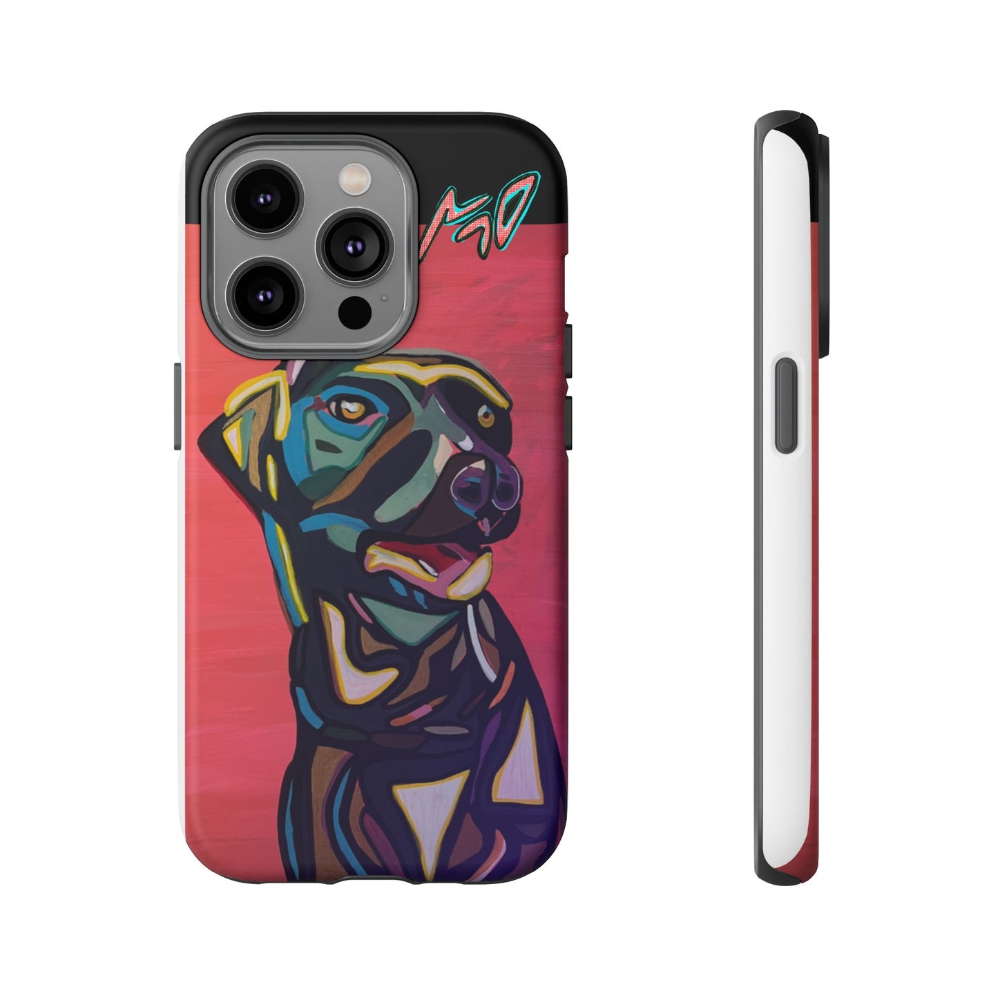 Colorful Pit LABRADOR Tough Phone Case — Vibrant Pop Art Dog Design