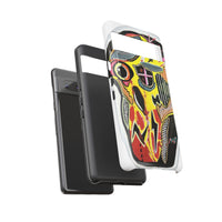 VINCENT.  Skull Riot Phone Case – Colorful Abstract Horror Art Protective Cover