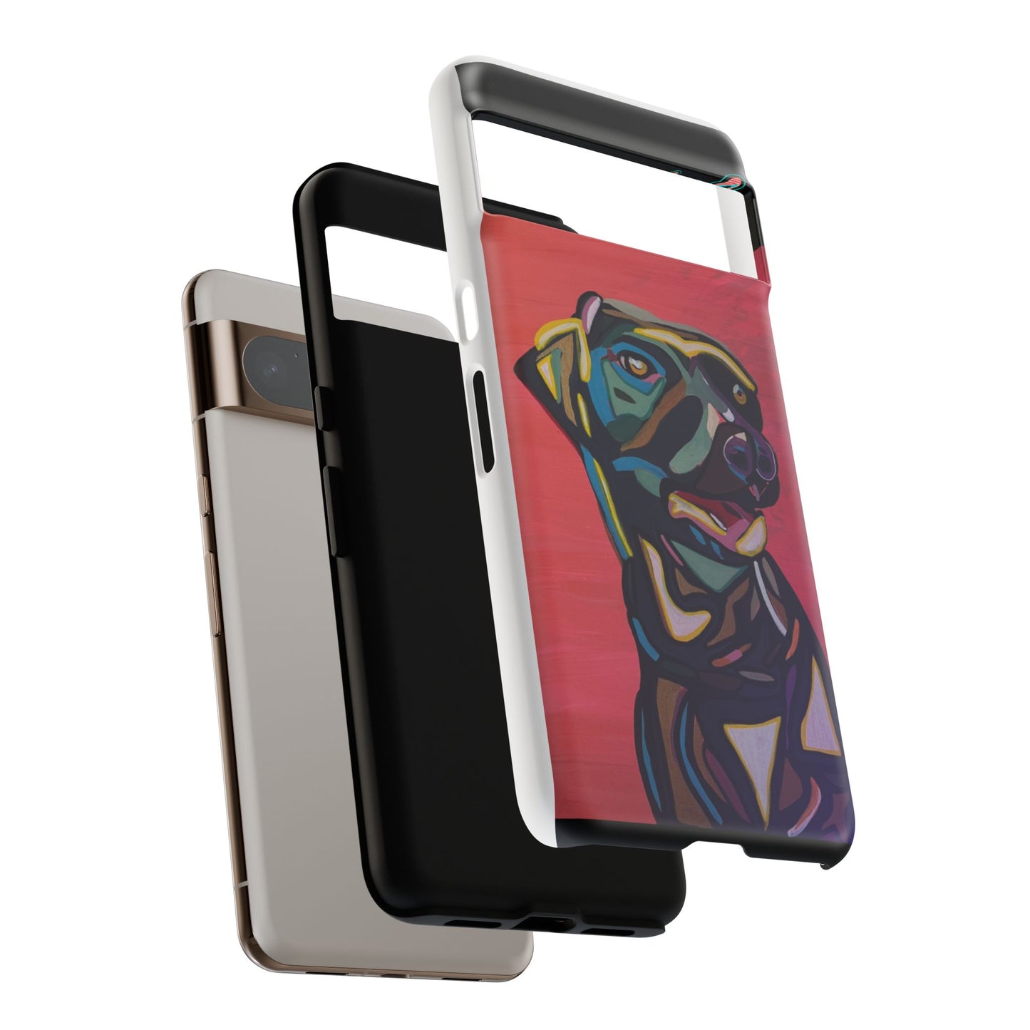 Colorful Pit LABRADOR Tough Phone Case — Vibrant Pop Art Dog Design