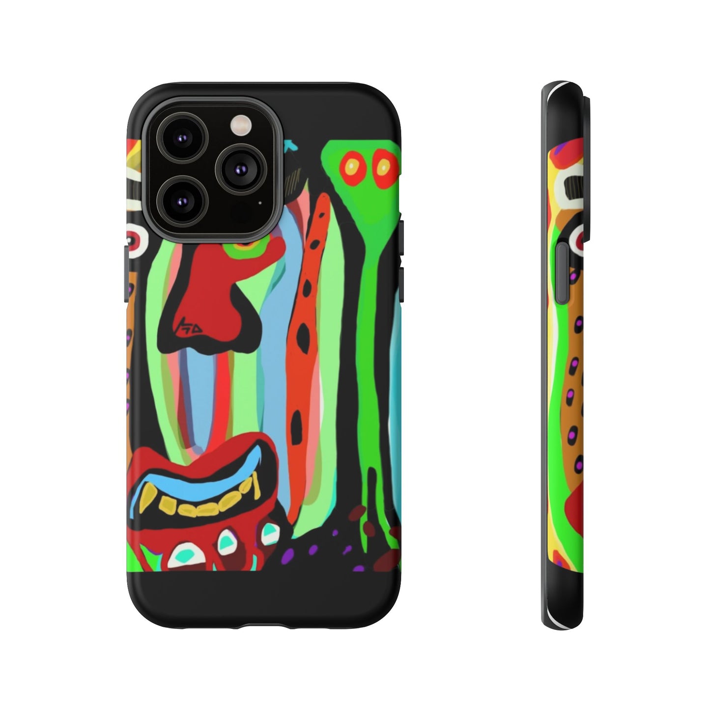 CRAZY.   Tribal Face Phone Case — Colorful Modern Art iPhone Cover