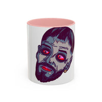 Edgy 3x  Horror Face Accent Coffee Mug (11/15oz) — 'ANAL 3X' Graphic