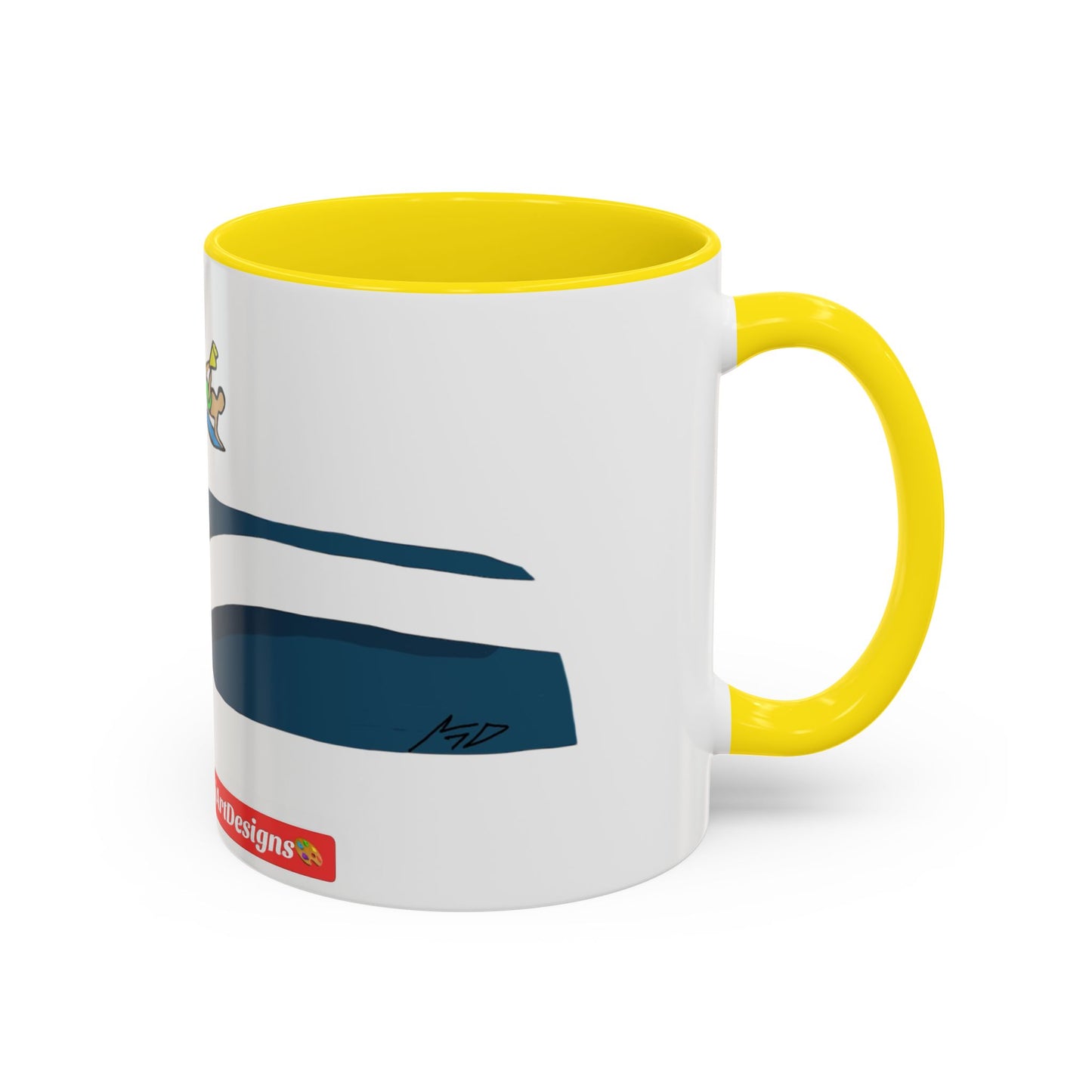 AERIAL.   Wave Accent Coffee Mug — Watersports Lover Gift